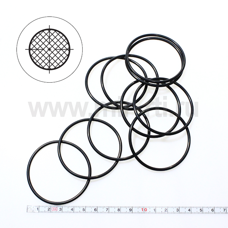 Кольцо резиновое круглого сечения 52.07х2.62 мм, кольцо O-ring 52.07х2 ...