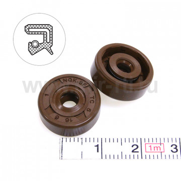 Манжета армированная    5х16х6 (тип 2) 75FKM (К)